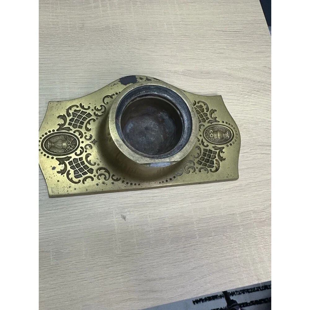 Art Nouveau Vintage Bradley & Hubbard Bronze Inkwell and Ink Blotter
